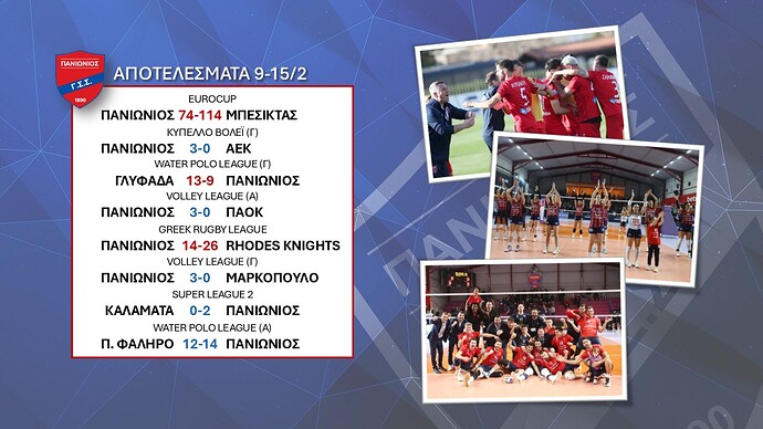 Αποτελέσματα εβδομάδας